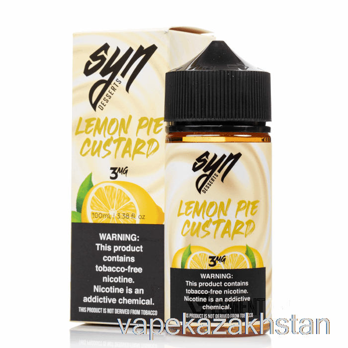 Vape Kazakhstan Lemon Pie Custard - Syn Liquid - 100mL 3mg